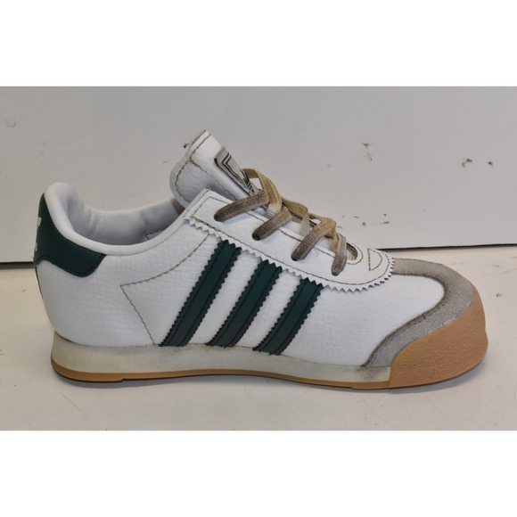 Adidas Samoa Skeakers White/Green Kids Size 9K Youth Gum Walking Shoes Leather - Picture 2 of 9
